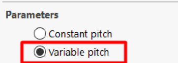 variable pitch