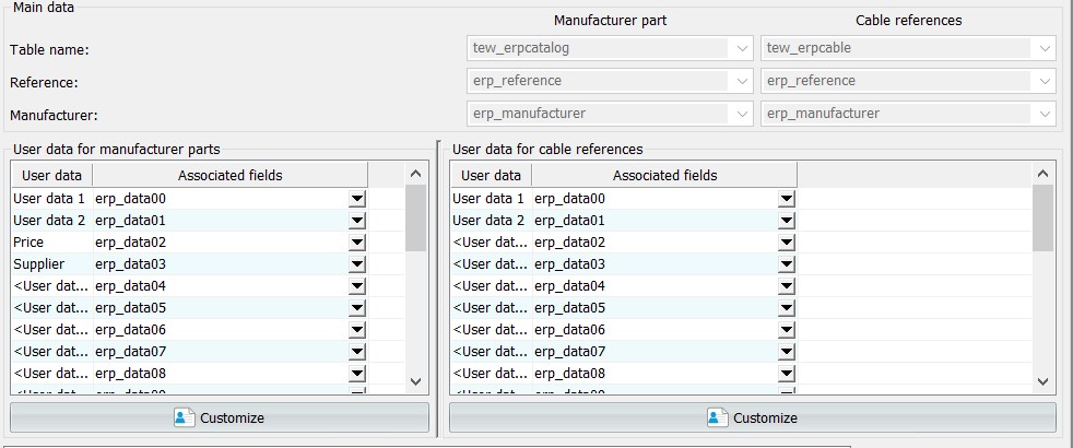 Ejemplo de division de bases de datos ERP en SolidWorks