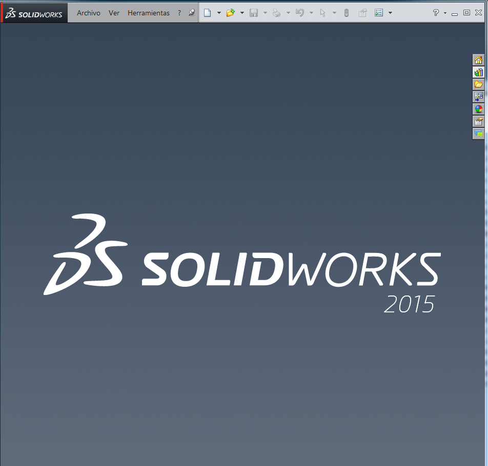 Abrimos la interfaz de SolidWorks